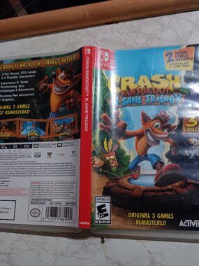 BOX ONLY Crash Bandicoot N' Sane Trilogy Nintendo Switch Case Only NO GAME